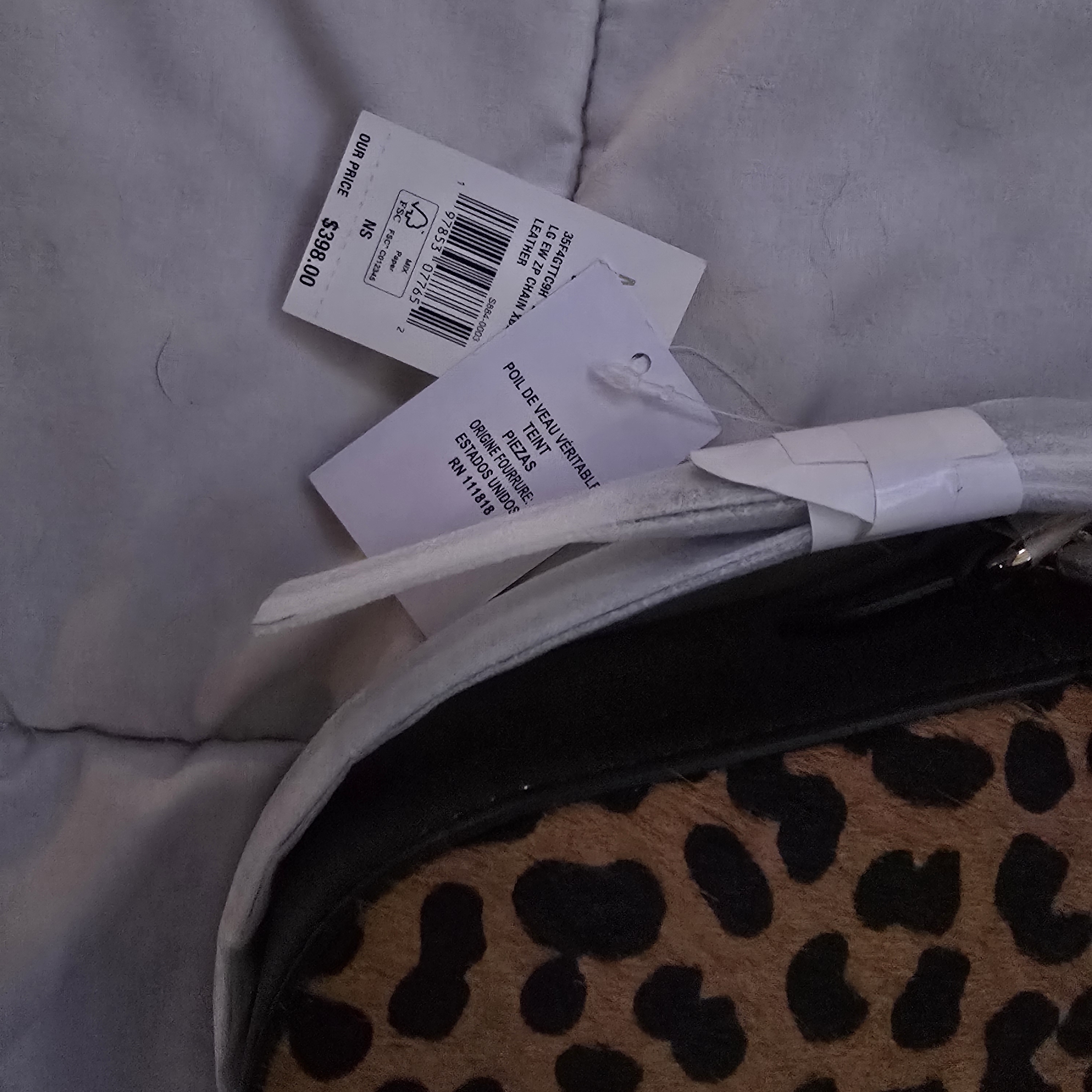 Michael Kors Leopard Print Crossbody Bag In Brown And Black